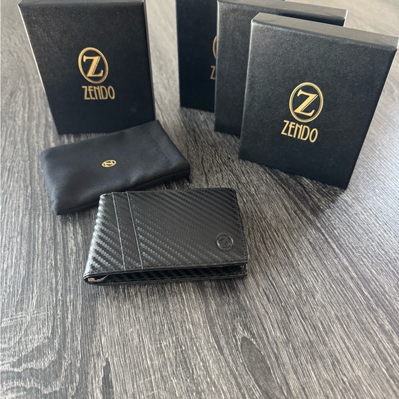 Zendo Other - New with Gift Box Men’s Wallets Set of 4 Black